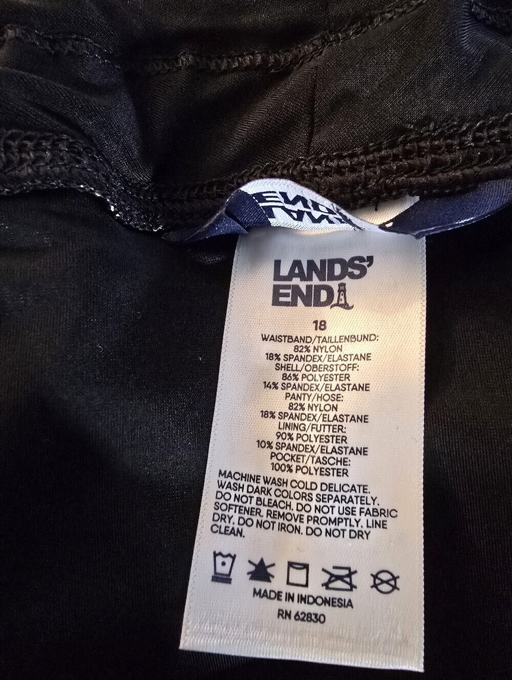 Lands' End Black and White Floral Tankini Top with Matching Swim Shorts (NWT) - Picture 12 of 13